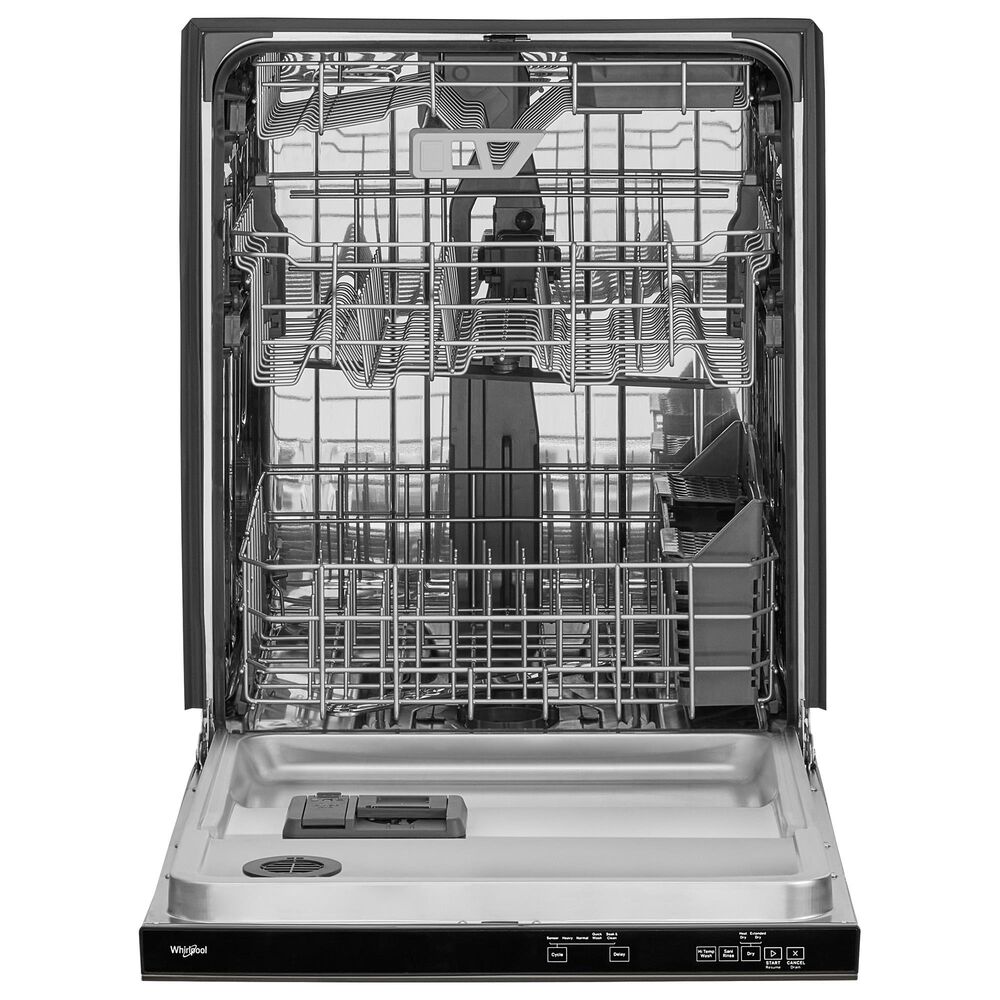 Whirlpool 24&quot; Built In Dishwasher with Hidden Control in Black Stainless Steel, , large