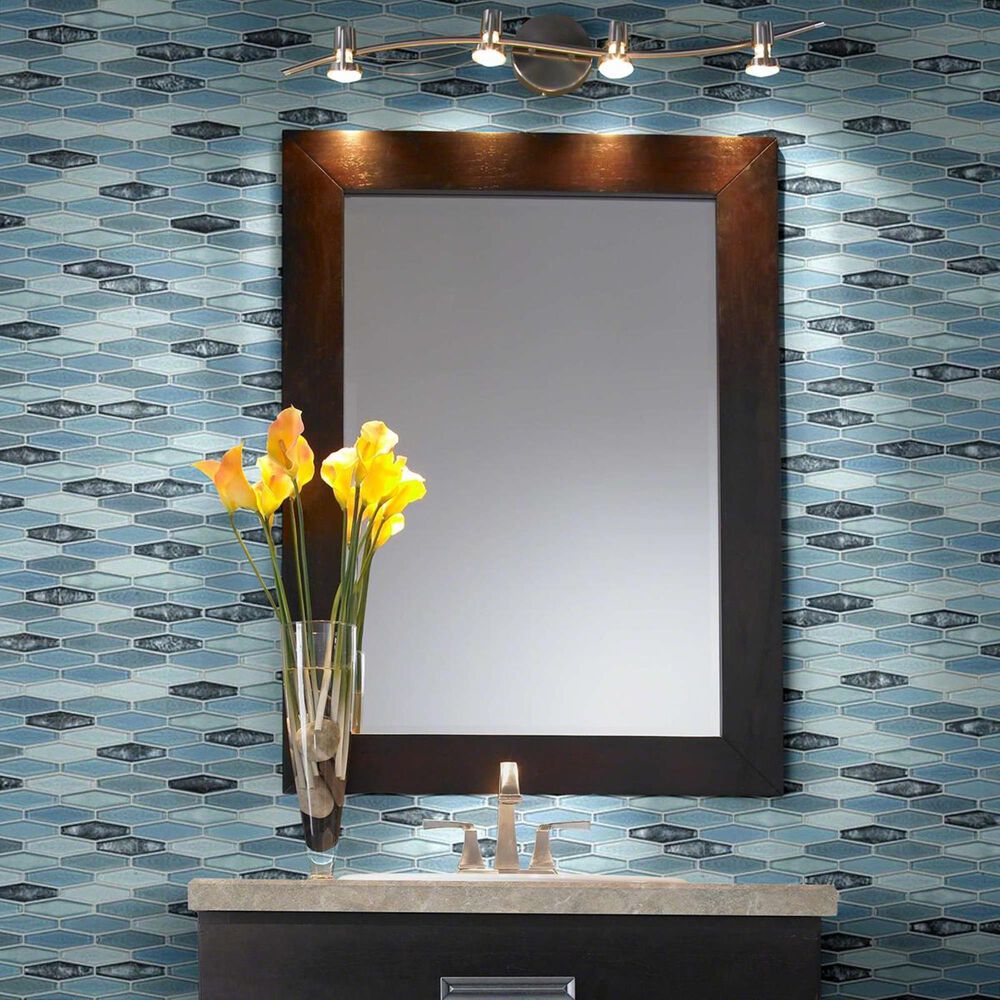 Other Molten Stretch Hexagon Santorini 11.77&quot; x 11.81&quot; Glass Mosaic Sheet, , large
