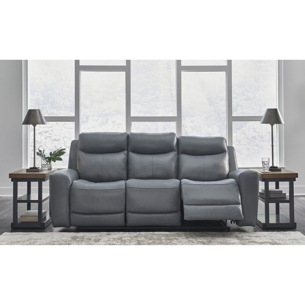Ashley Mindanao Power Reclining Sofa in Steel, , large