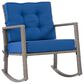 CorLiving Parksville Patio Rocking Chair in Blended Grey/Oxford Blue, , large