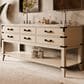Lexora Home Norwalk 72" Double Bathroom Vanity in White Oak with White Carrara Marble Top  and Rectangle Sink, , large