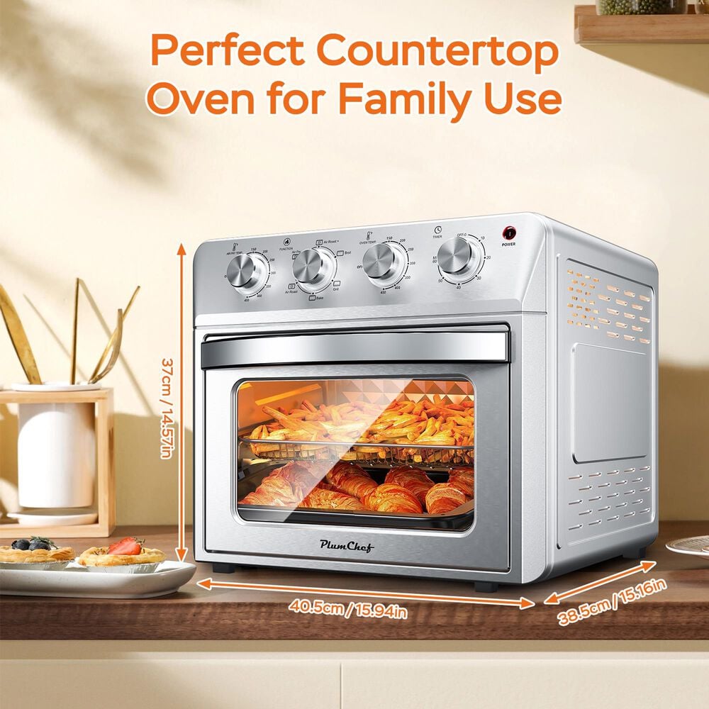 HOMLUX 27.5 Qt Air Fryer Oven in Silver, , large