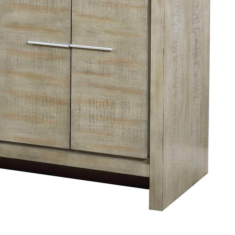 Lexora Home Lafarre 60&quot; Double Bathroom Vanity in Rustic Acacia with 2 cm White Quartz Top and Rectangular Sinks, , large
