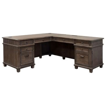 Wycliff Bay Carson L-Shaped Right Return Desk in Weathered Dove, , large