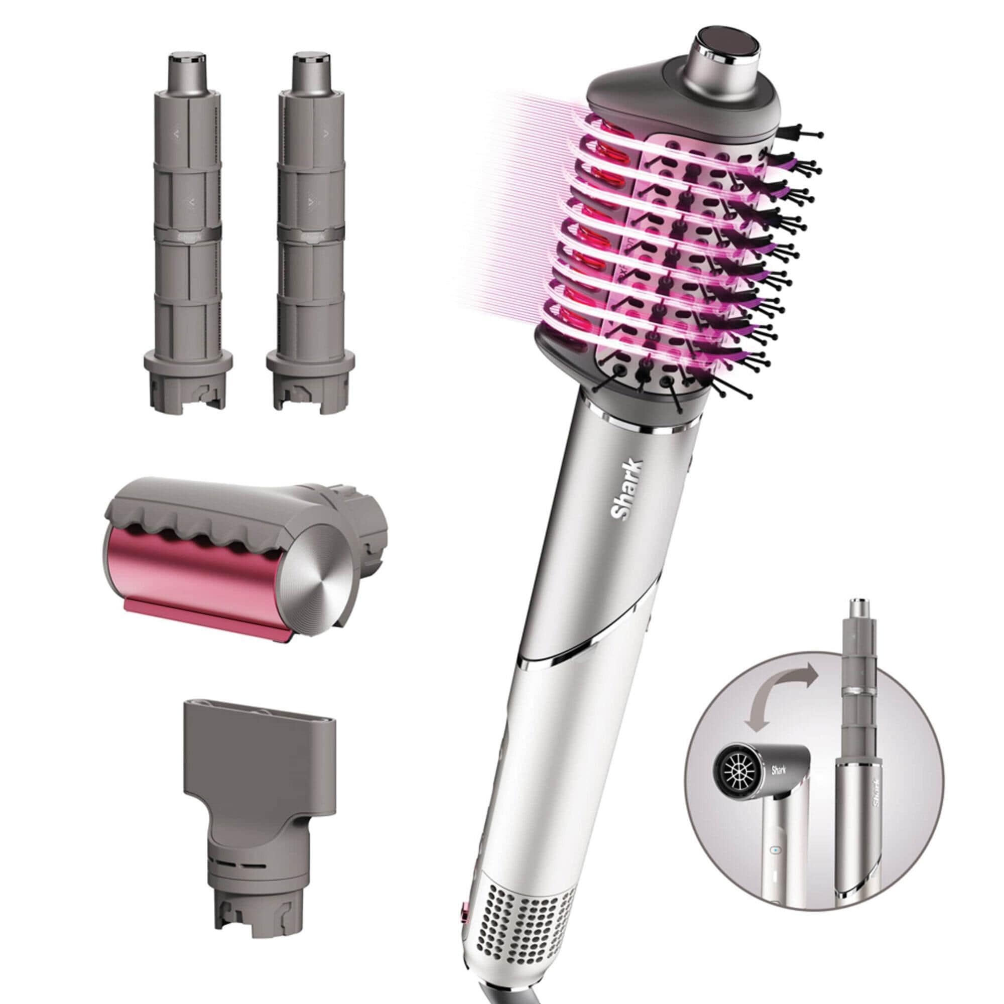 Shark FlexFusion 5 in 1 Air Styler Brush Set in Metallic Mist