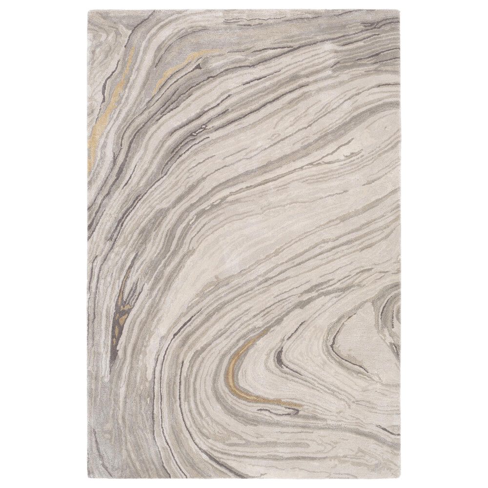 Surya Kavita 10" x 14" Gray, Charcoal, Mustard and Brown Area Rug, , large