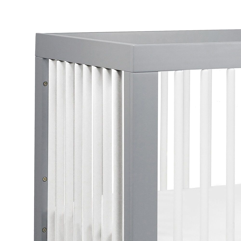 Babyletto Hudson 3-In-1 Convertible Crib and Toddler Conversion Kit in Grey and White, , large