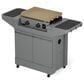 Tytus Emberwood Grill and Prep Cart with 2-Burner 22" Gas Tabletop Griddle in Gunmetal Gray, , large