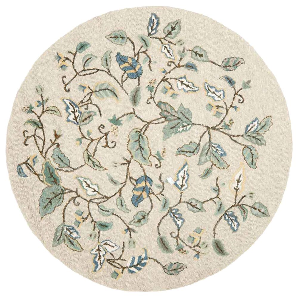 Safavieh Martha Stewart 6" Round Colonial Blue Area Rug, , large