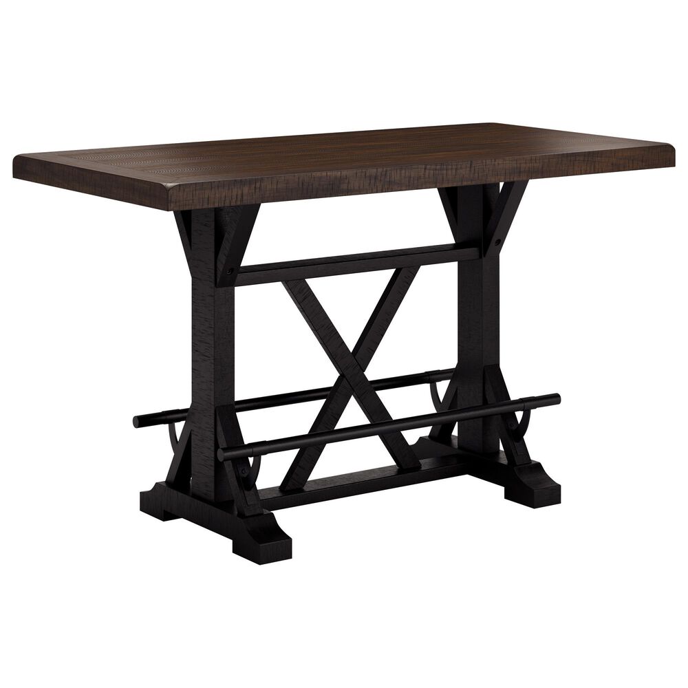 Ashley Valebeck Counter Height Table in Black and Brown - Table Only, , large