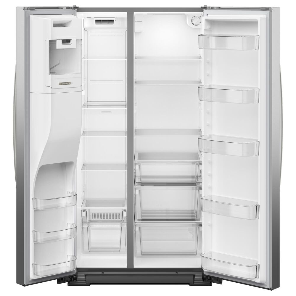 Whirlpool 28.7 Cu. Ft. Freestanding Side by Side Refrigerator in Fingerprint Resistant Stainless Steel, , large