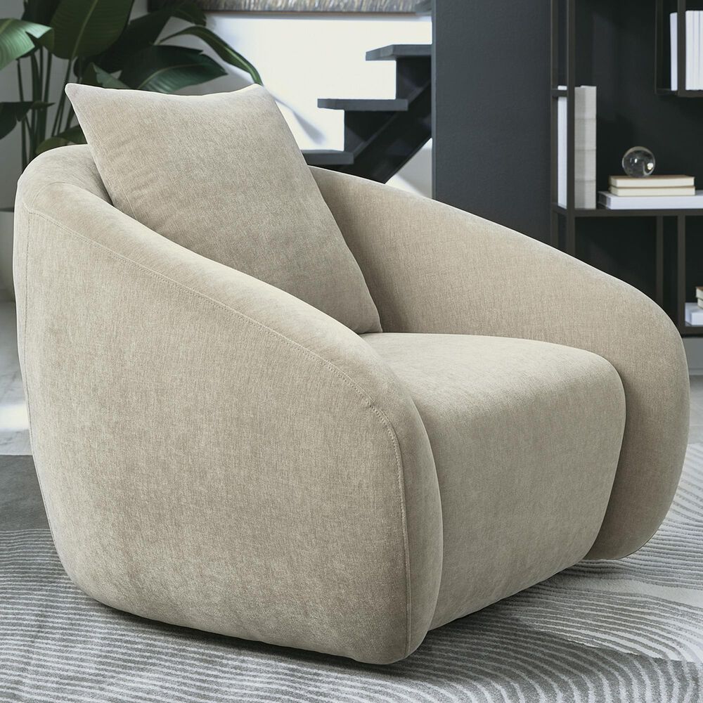 Ashley Yahya Swivel Accent Chair in Pebble, , large