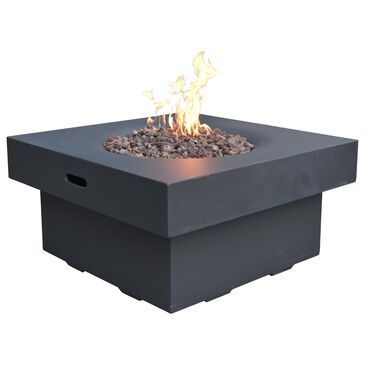 Elementi Fire Brandford Square Liquid Propane Fire Table in Black, , large