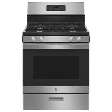 GE Appliances 30" Freestanding Gas Range with Electronic Touch Controls in Stainless Steel, , large