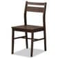 Baxton Studio Lovy 5-Piece Square Dining Set in Walnut, , large