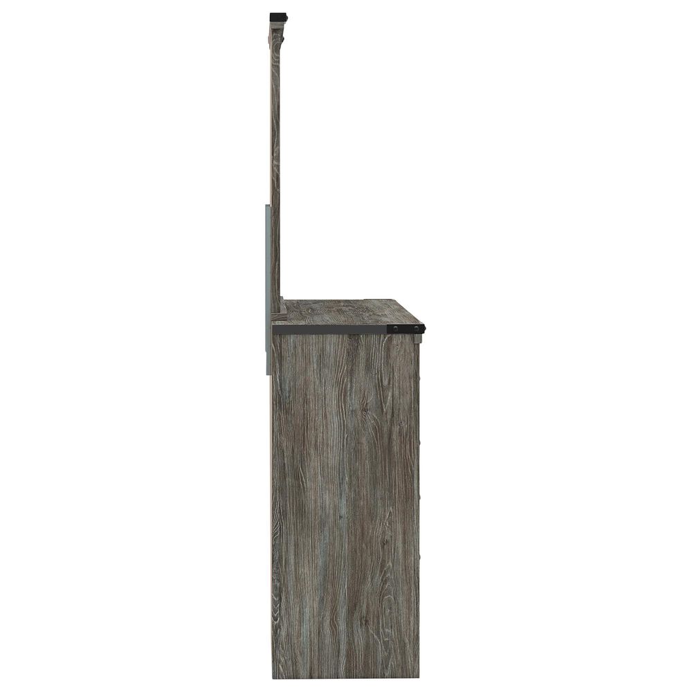 Ashley Frandern 5-Piece Full Storage Bedroom Set in Rustic Warm Gray, , large