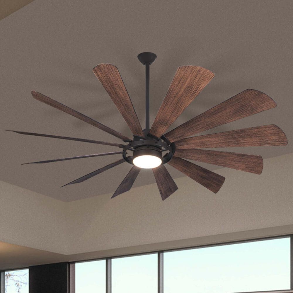 Minka-Aire Windmolen 65" Indoor/Outdoor Smart Ceiling Fan with LED Light in Oil Rubbed Bronze, , large