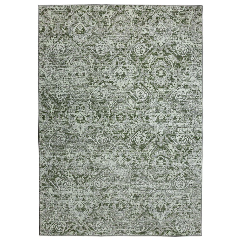 Radici USA Livigno Damask 7"10" x 10"6" Green Area Rug, , large
