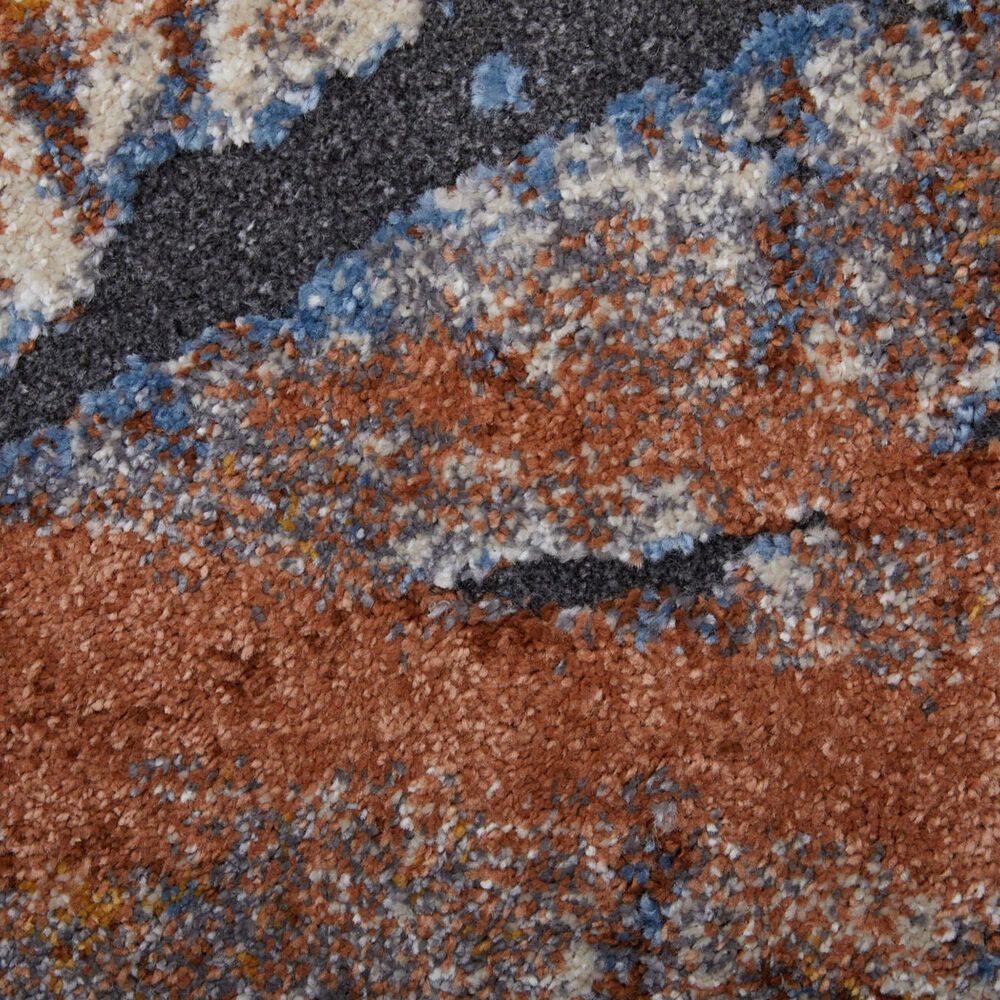 Feizy Gilmore 8&#39; x 10&#39; Blue, Orange and Gray Area Rug, , large
