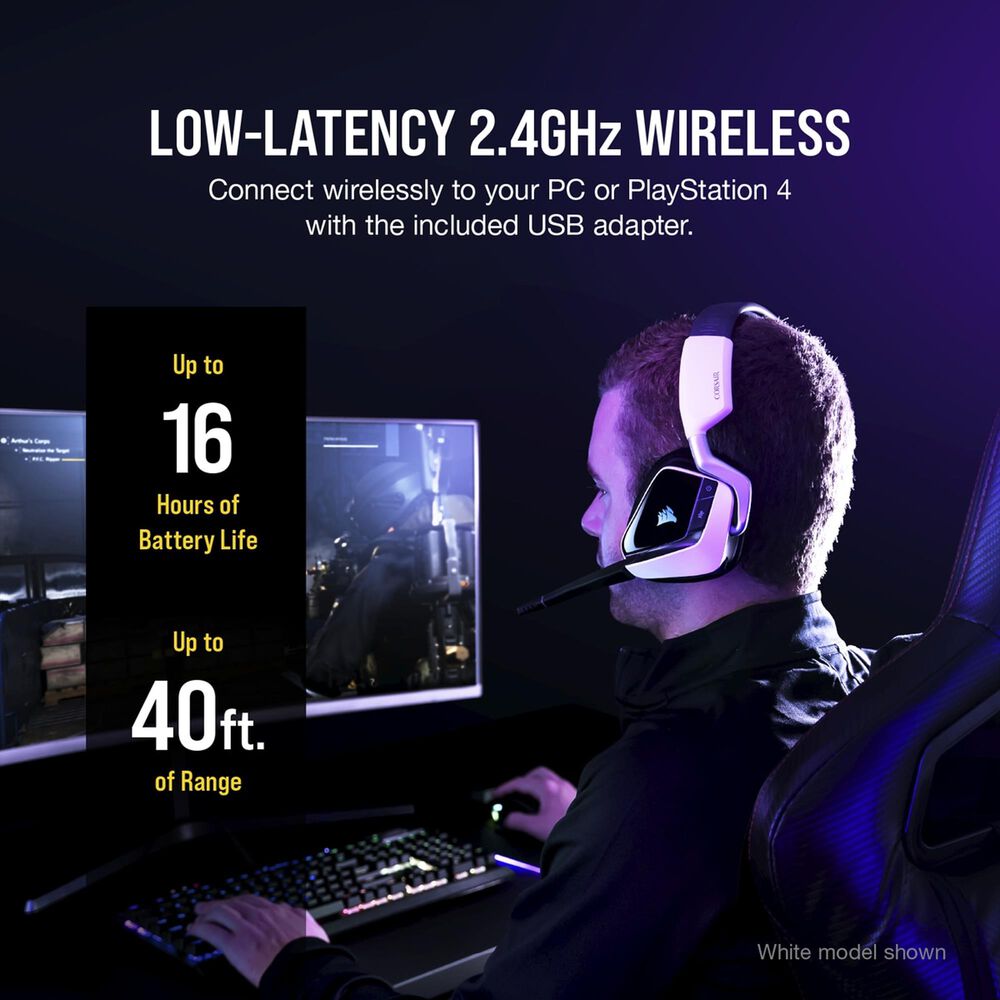 Corsair RGB Elite Wireless Premium Gaming Headset with 7.1 Surround in Carbon | NFM