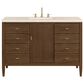 James Martin Vanities Myrrin 48" Vanity in Mid Century Walnut with 3 CM Eternal Marfil Quartz Top, , large