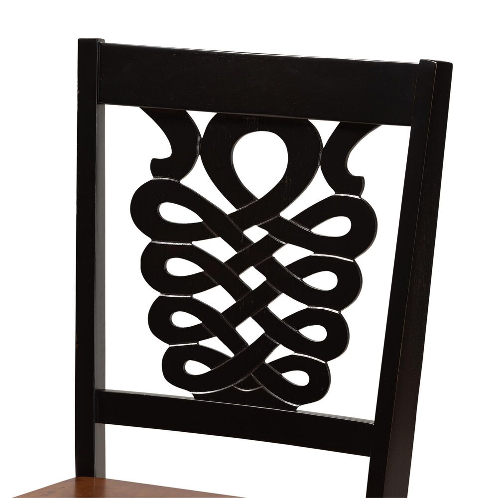 Baxton Studio Gervais Side Chair in Dark Brown and Walnut Brown (Set of 2), , large