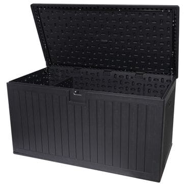 Hearth and Haven 260-Gallon Outdoor Plastic Deck Box with Elevated Base Design in Black, , large