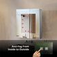Lexora Home Corsica 30" x 36" LED Mirror Medicine Cabinet with Defogger in Aluminium, , large