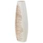 Maple and Jade Polystone Leaf Decorative Vase in Matte White, Terracotta and Brown, , large