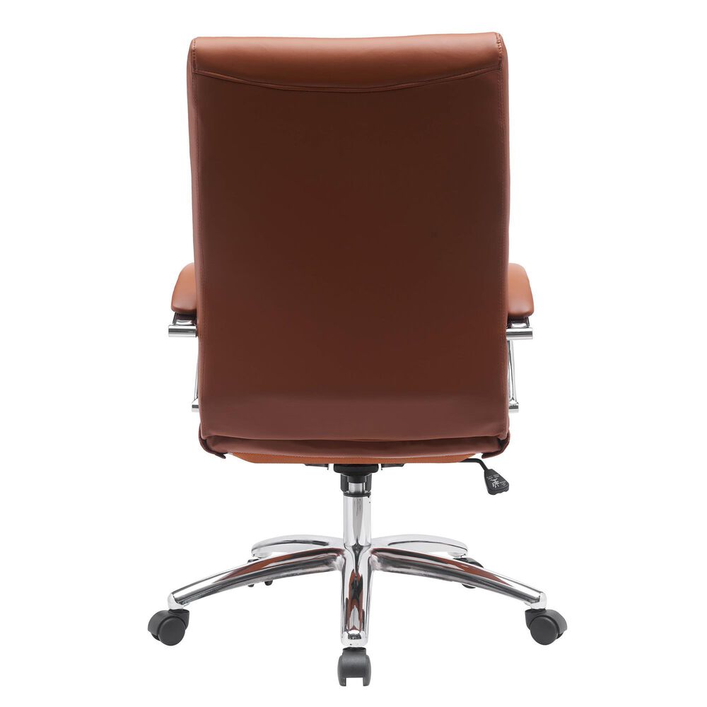 Global Seating Bonded Leather Executive Chair in Tan, , large