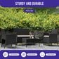 Furniture of America Bianca 4-Piece Patio Conversation Set in Black, , large