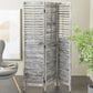 Maple and Jade 3-Panel Shutter Top Partition Room Divider Screen in Washed Gray and Brown, , large