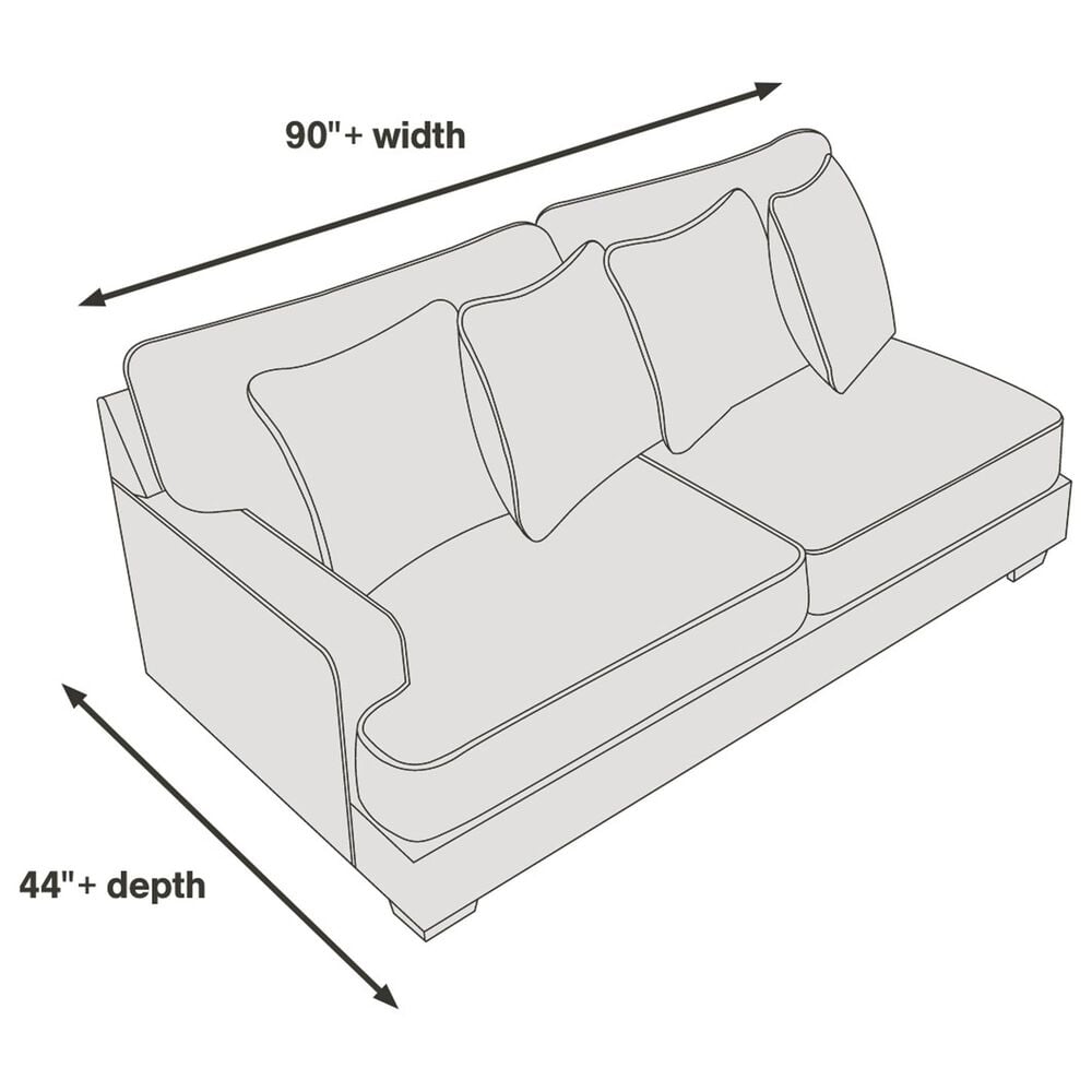 Ashley Gardiner Reversible Sofa Chaise in Pewter, , large