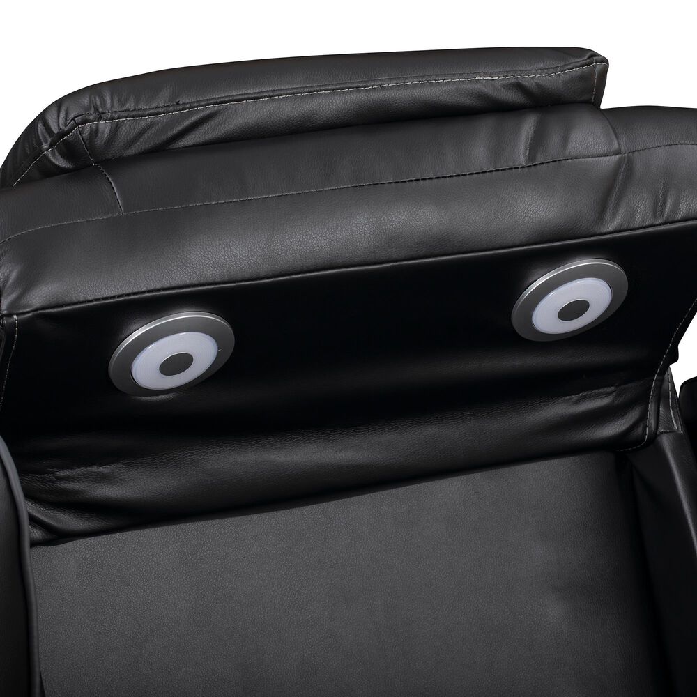 Titanic Furniture All Star Power Reclining Sofa with Power Headrest in Black, , large
