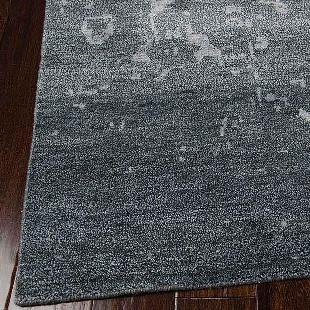 Nourison Silk Shadows 2&#39;3&quot; x 8&#39; Blue and Stone Runner, , large