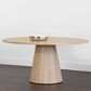 37B Althea Round Dining Table in Light Oak - Only Table, , large
