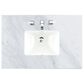 James Martin Vanities Brookfield 36" Single Bathroom Vanity in Black Onyx with 3 cm Carrara White Marble Top and Rectangular Sink, , large