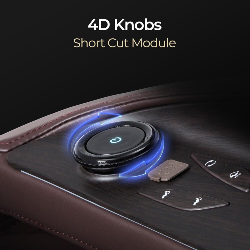 Lifetrend Luxe 4D Dual Core Zero Gravity Massage Chair in Expresso Brown, , large