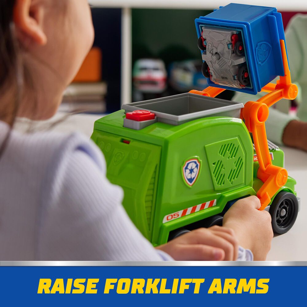 PAW Patrol PAW Patrol Rocky's Crush N' Roll Recycling Truck Vehicle, , large