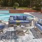Ashley Half Moon Beach Rectangular Cocktail Table in Gray, , large