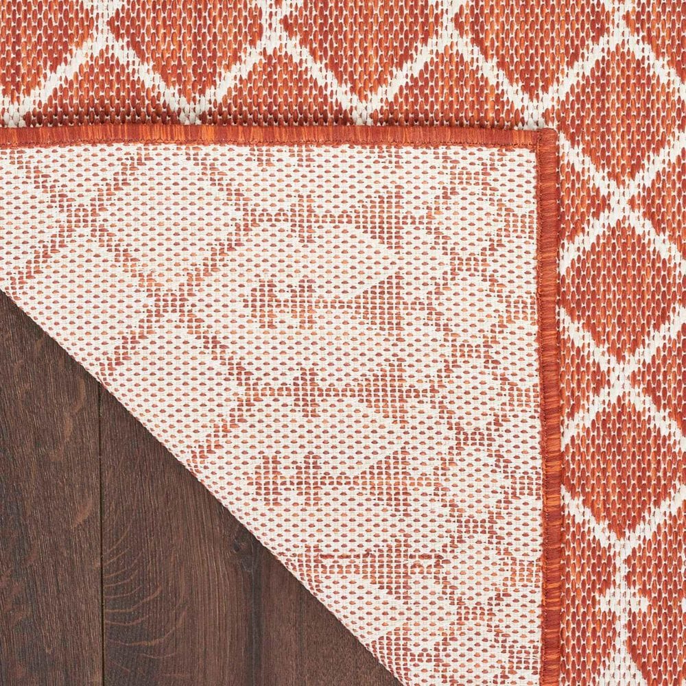 Nourison Positano Southwestern Terracotta 8&#39; x 10&#39; Indoor/Outdoor Area Rug, , large
