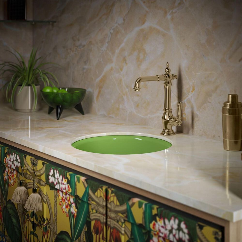 Kohler Porto Fino 18.5" Top-Undermount Single Bowl Bar Sinks in Fresh Green, , large