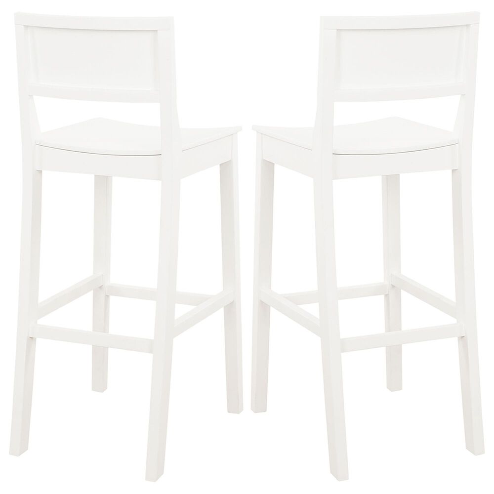 Linon Home Decor Devin Barstool in White (Set of 2), , large