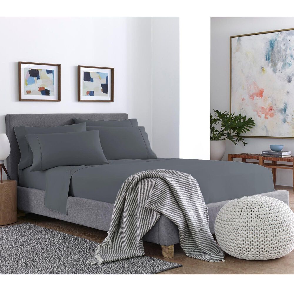 Sanders Collection Ultraweave 6-Piece King Sheet Set in Charcoal Gray, , large