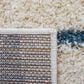 Safavieh Venus Shag VNS603L 6"7" Square Turquoise and Ivory Area Rug, , large
