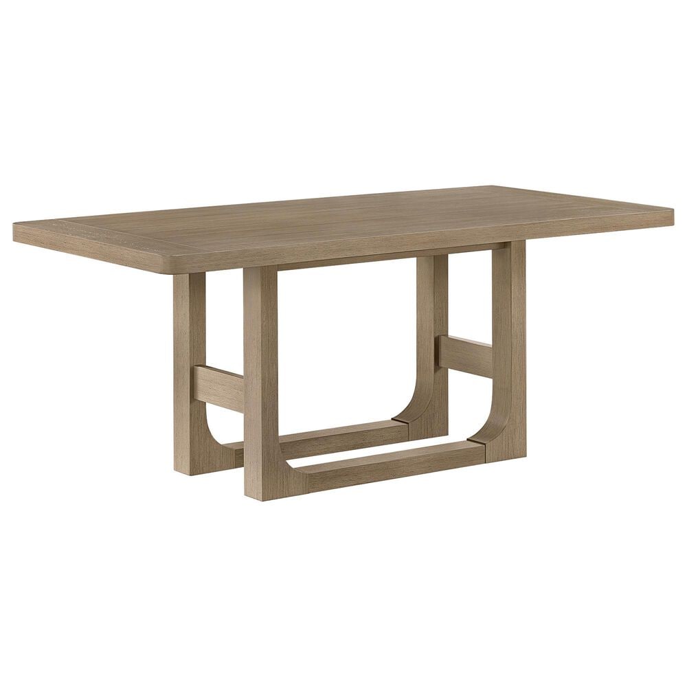 Boulder & Pine Wood Trestle Dining Table in Natural Finish, , large