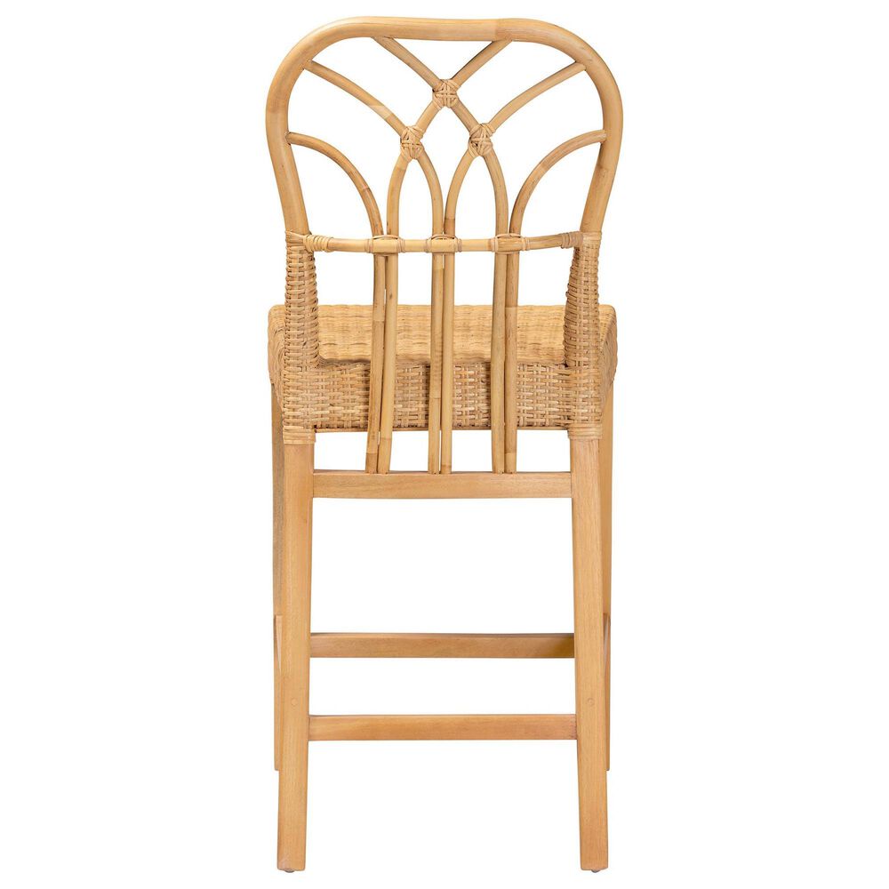 Baxton Studio Monaco Counter Stool in Natural Brown and Light Honey, , large