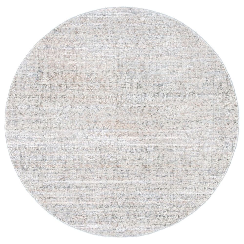 Safavieh Webster WBS336G 6"7" Round Grey and Beige Area Rug, , large