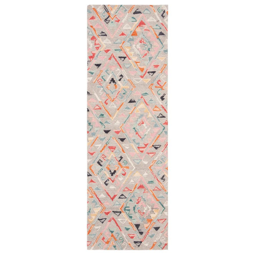 Safavieh Micro-Loop 2"3" x 7" Gray and Pink Runner, , large