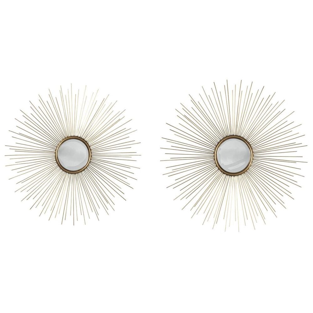 Ashley Doniel Accent Mirror Set In Antique Gold Finish (Set Of 2), , large